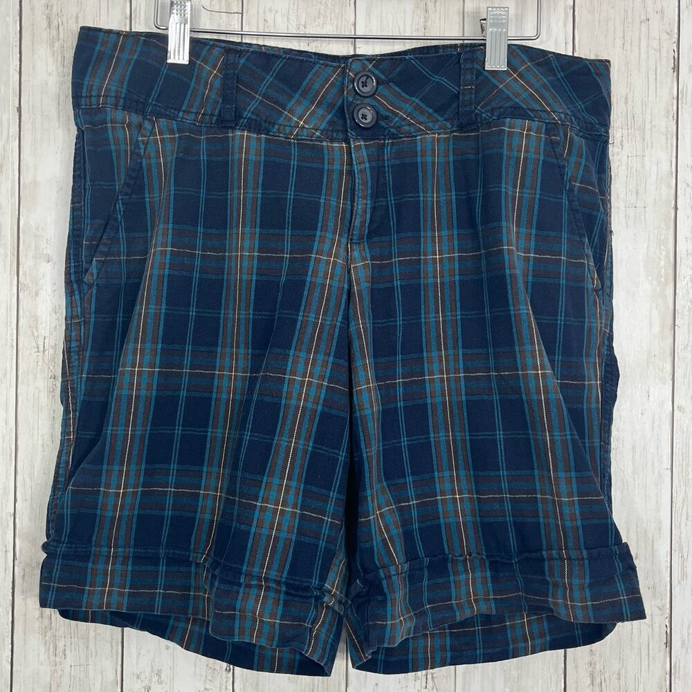 No Boundaries Plaid Cotton Shorts 90s Grunge Academia Retro Size 13 Juniors